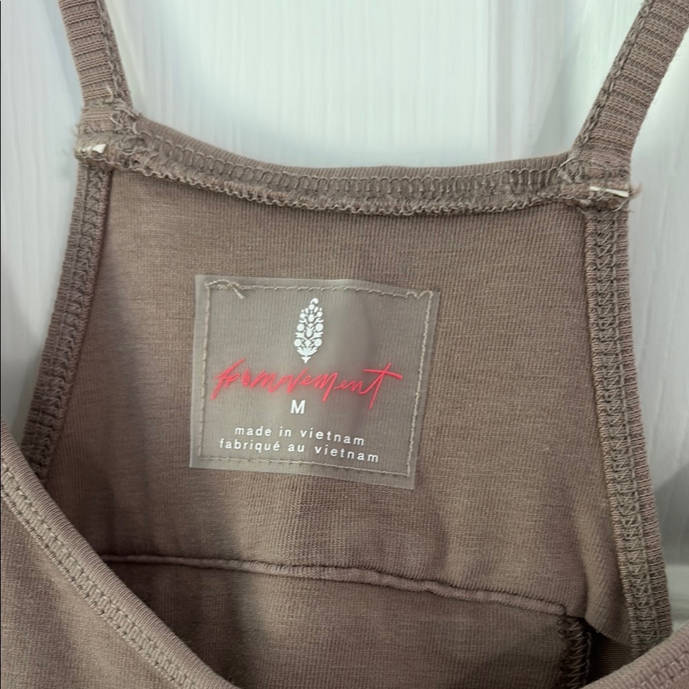 Free People Movement Mocha Latte Top Size Medium | NWOT Athleisure Lounge - Picture 4 of 7